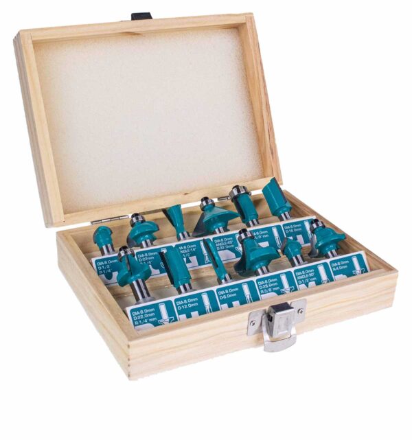 Total Router 8mm Total 12pcs Router bits set(8mm) – ANNASCO TRADERS